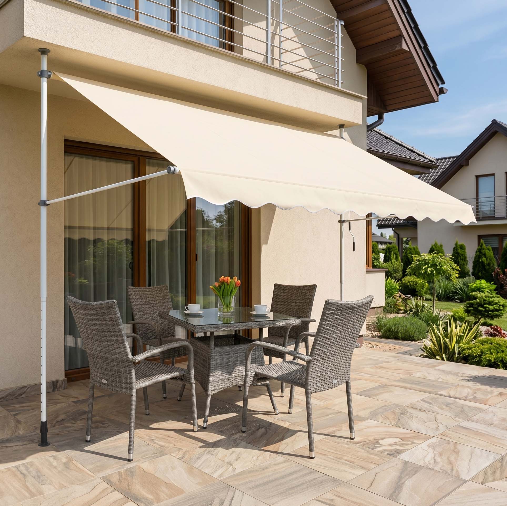 Balkónová markíza EASY béžová 350x130cm - Focus garden