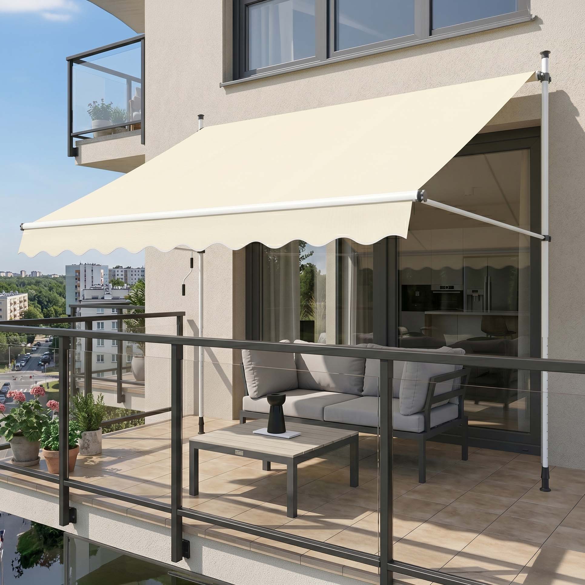 Markiza balkonowa EASY beige 250x130cm - Focus garden