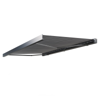 PRIME AUTOMATIC 450x300 GREY/WHITE markíza na terasu s LED osvetlením a senzorom - Gutroof
