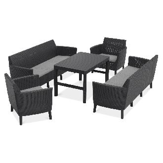 Súprava záhradného nábytku SALEMO/LYON Graphite – KETER