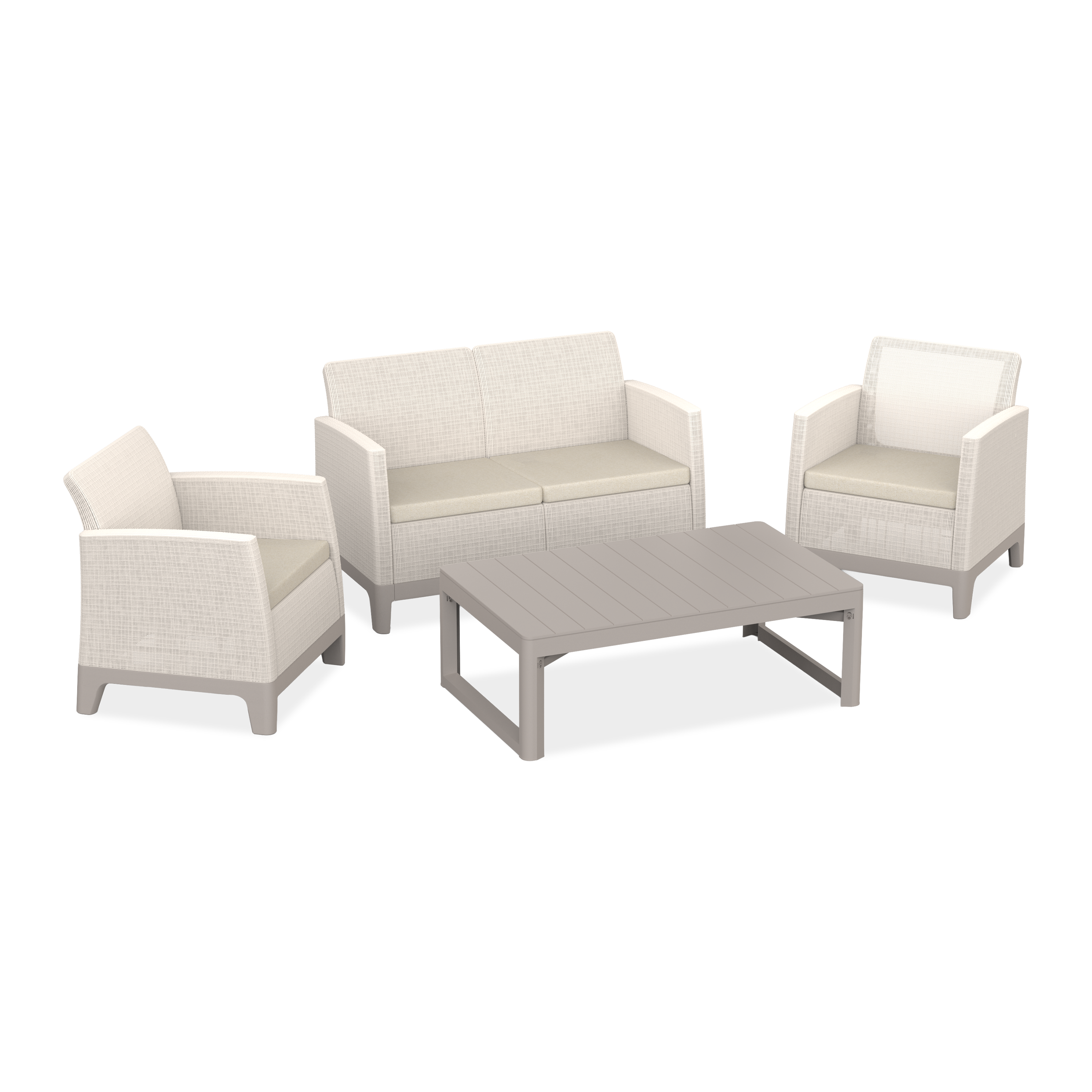 Záhradný nábytok SCANDI MAX2/LYON Pebble Grey-Soft Beige / Sf. Beige - Keter