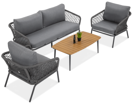 Záhradný nábytok ROMA CAFFE Dark Grey - FURRORE