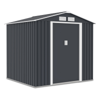 Záhradný plechový domček VECTOR 7x6 Cold Grey - Hardmaister