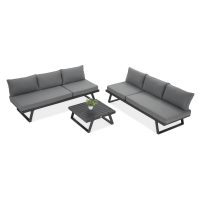 Modulárna rohová zostava MIDWAY Dark Grey - FOCUS GARDEN