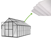 Polykarbonát 6 mm 1423 x 588 mm vymeniteľné panely pre skleníky (5 ks) Slide-in - Cultivo