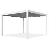 Terasa pergola DELUXE PRO Automatic 4x4 + LED, White - Gutroof