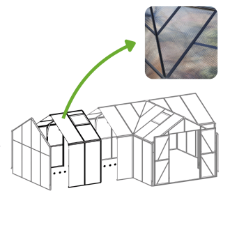 Rozširujúci modul pre zimnú záhradu TRIBECA PC + sklo 287x144cm - Gutroof