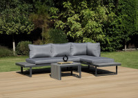 Modulárna rohová jednotka TULIP Light Grey - FOCUS GARDEN