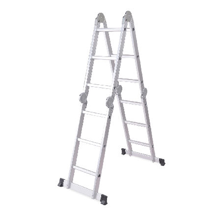 Multifunkčný hliníkový rebrík 4x3 s plošinou - Hardmaister