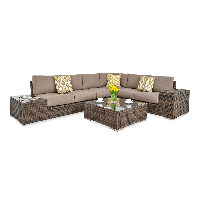 Technorattan rohová jednotka AVOCADO Brown