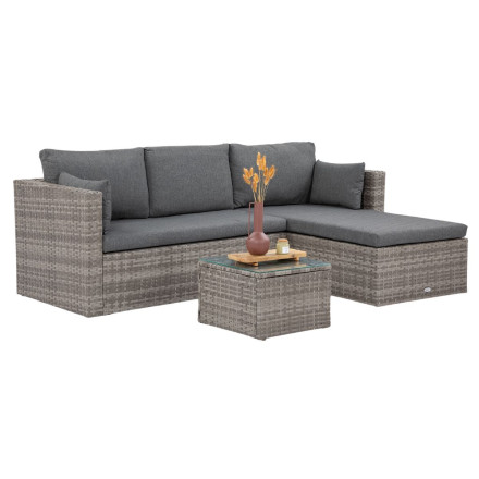 Technorattanová rohová pohovka LIZBONA Grey