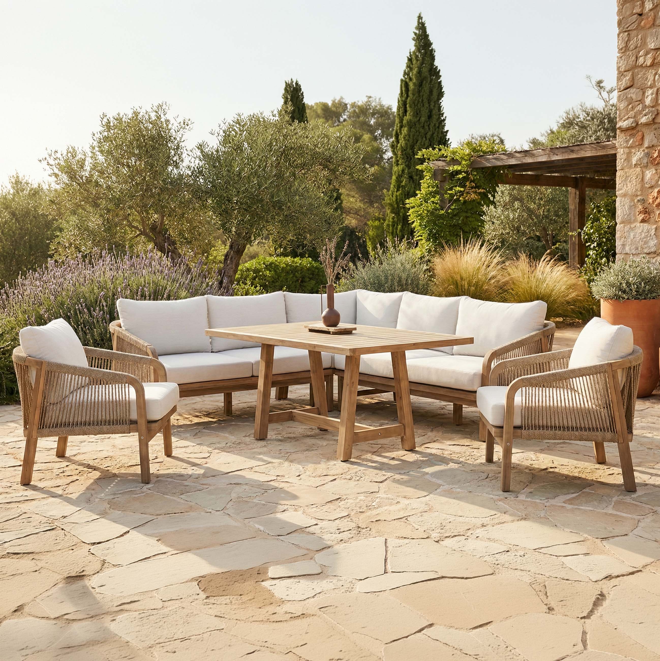 Záhradný roh z agátového dreva MARIGOLD dining - FURRORE