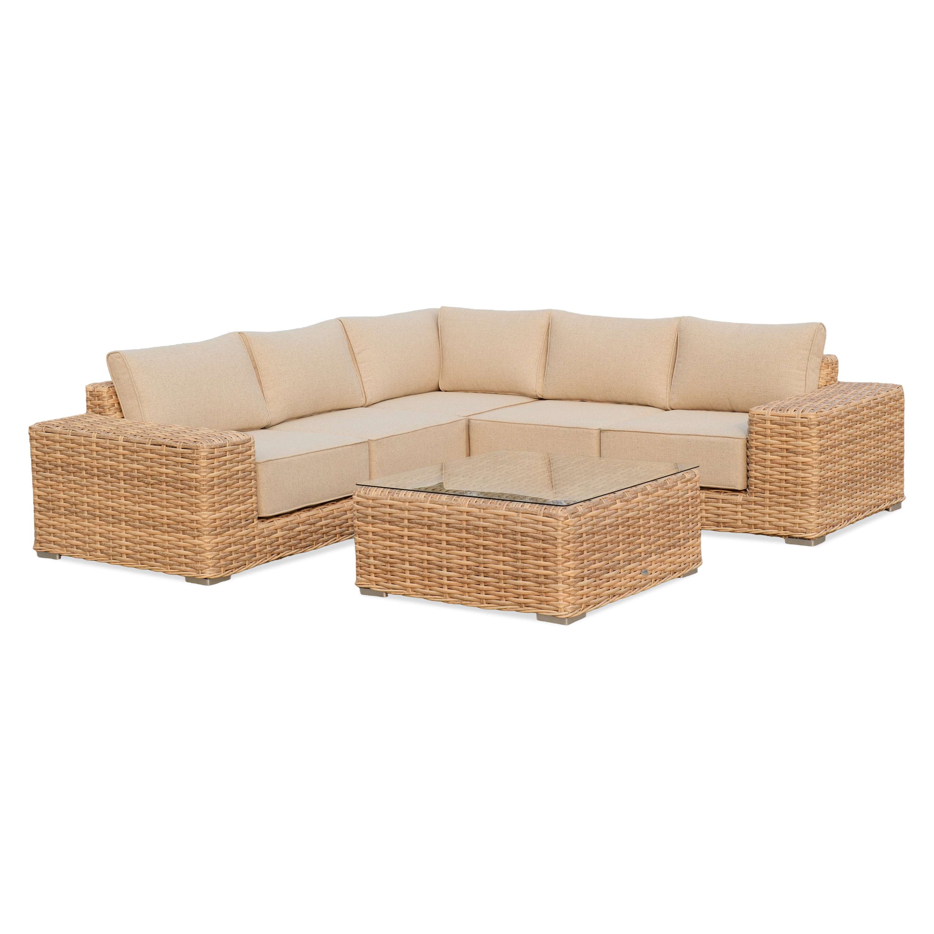 VEGA CAFFE Béžový technorattanový záhradný kútik - FURRORE