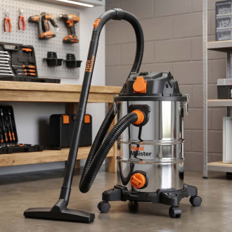 Výkonný 1300-wattový dielenský vysávač na mokré a suché vysávanie - HardMaister