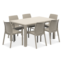 Záhradný jedálenský set BALI/JULIE 6+1 Capuccino - Keter