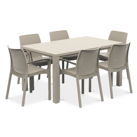 Záhradný jedálenský set BALI/JULIE 6+1 Capuccino - Keter