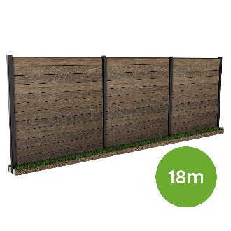 Kompozitový plot 18m na zasadenie do zeme Walnut Keter s grafikou s cechami produktu