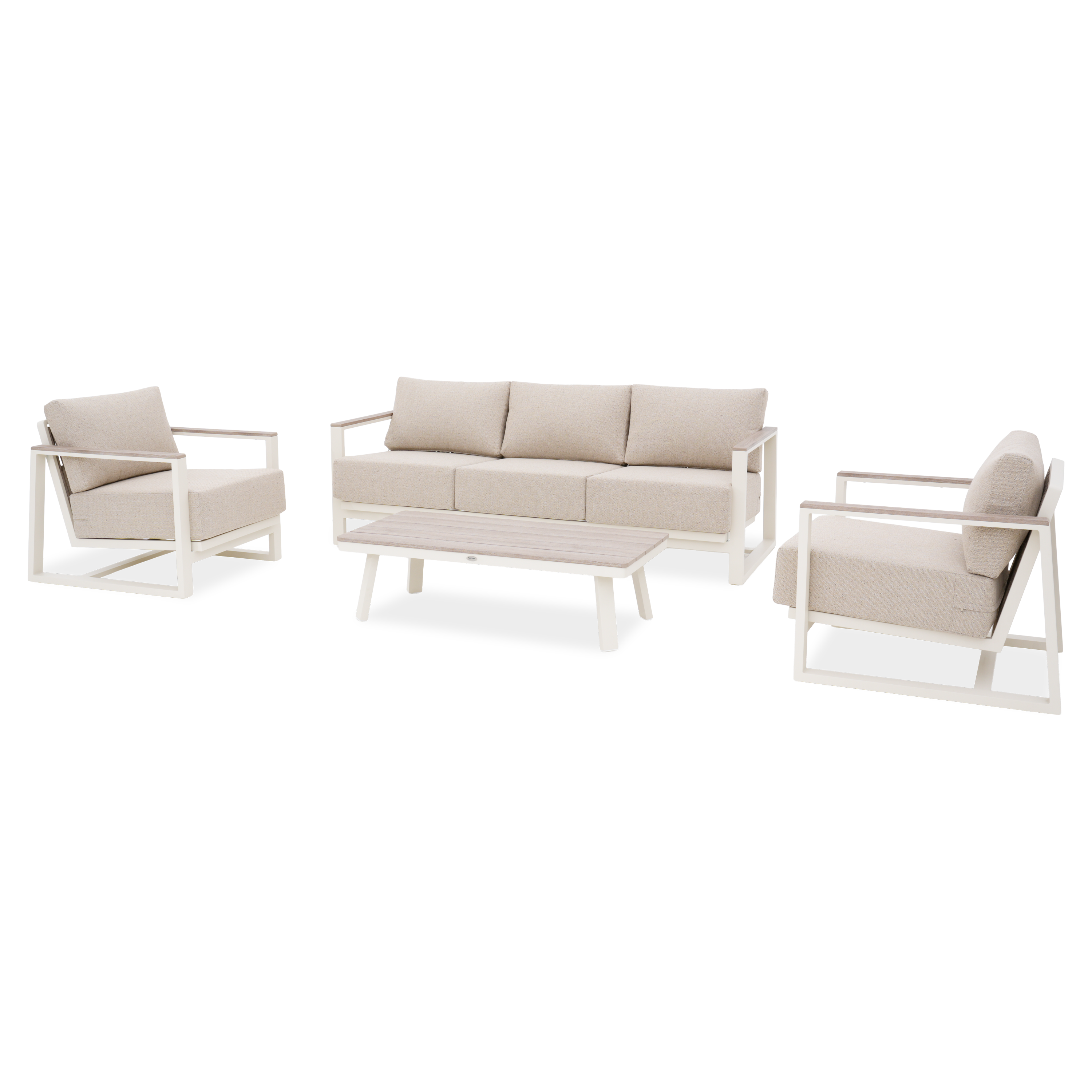 Záhradný set z hliníka EVORA CAFFE Beige - FURRORE