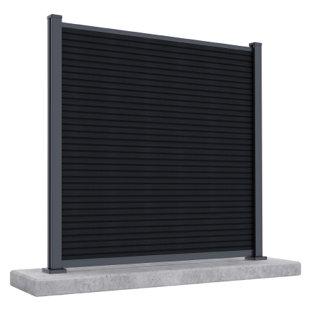 Záhradný panel na tvrdý podklad 1,8 m CITY Anthracite - Gutroof