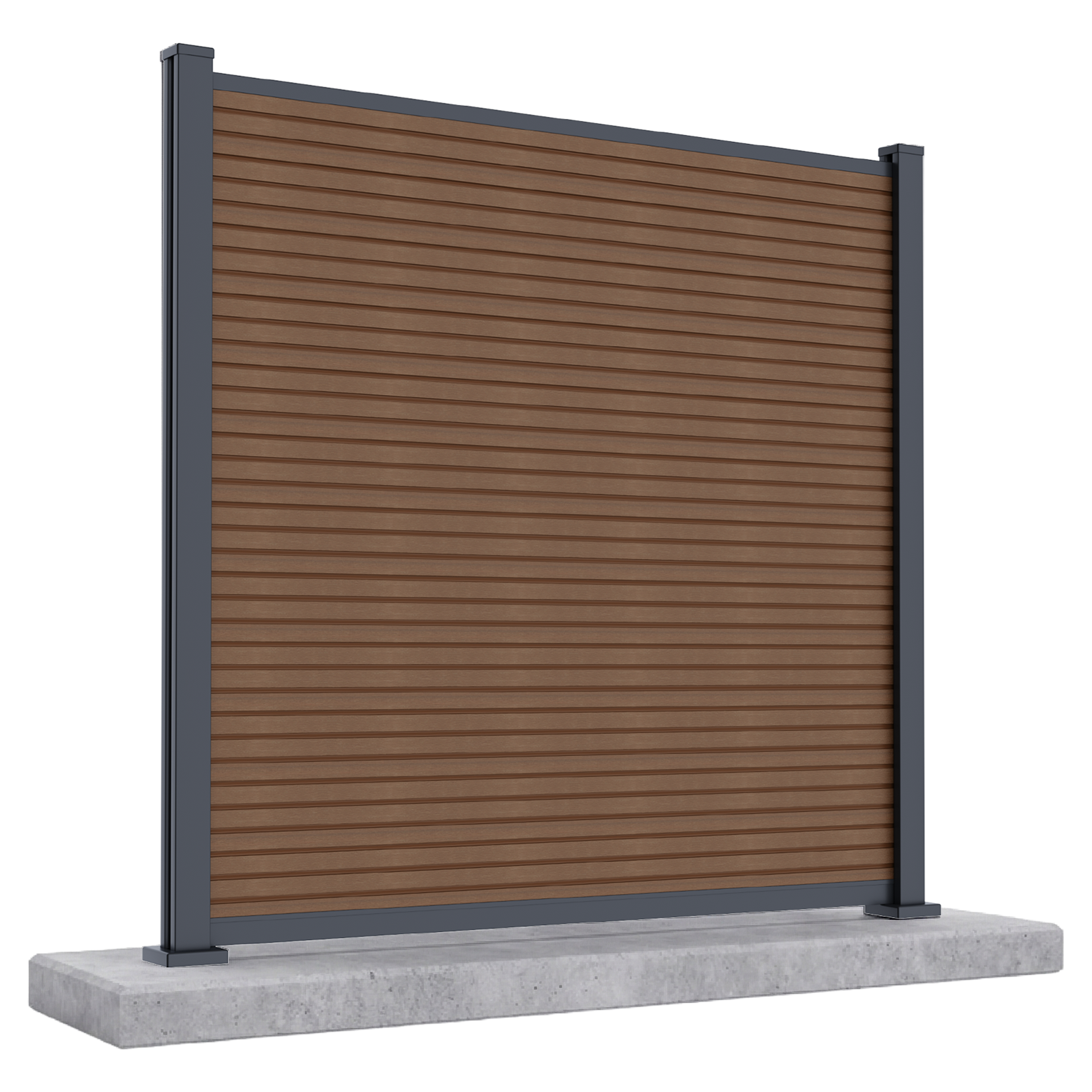 Záhradný panel na tvrdý podklad 1,8 m CITY Teak - Gutroof