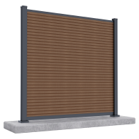 Záhradný panel na tvrdý podklad 1,8 m CITY Teak - Gutroof