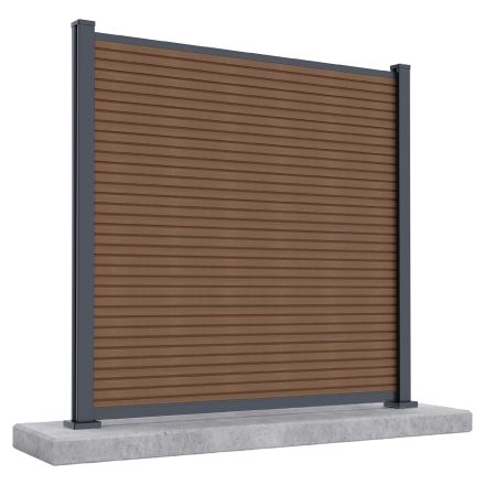 Záhradný panel na tvrdý podklad 1,8 m CITY Teak - Gutroof