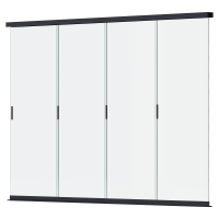Posuvný sklenený panel k pergole ELEGANCE/DELUXE/FUSION 3,6 m Antracit - Gutroof