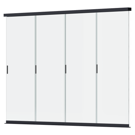 Posuvný sklenený panel k pergole ELEGANCE/DELUXE/FUSION 3,6 m Antracit - Gutroof