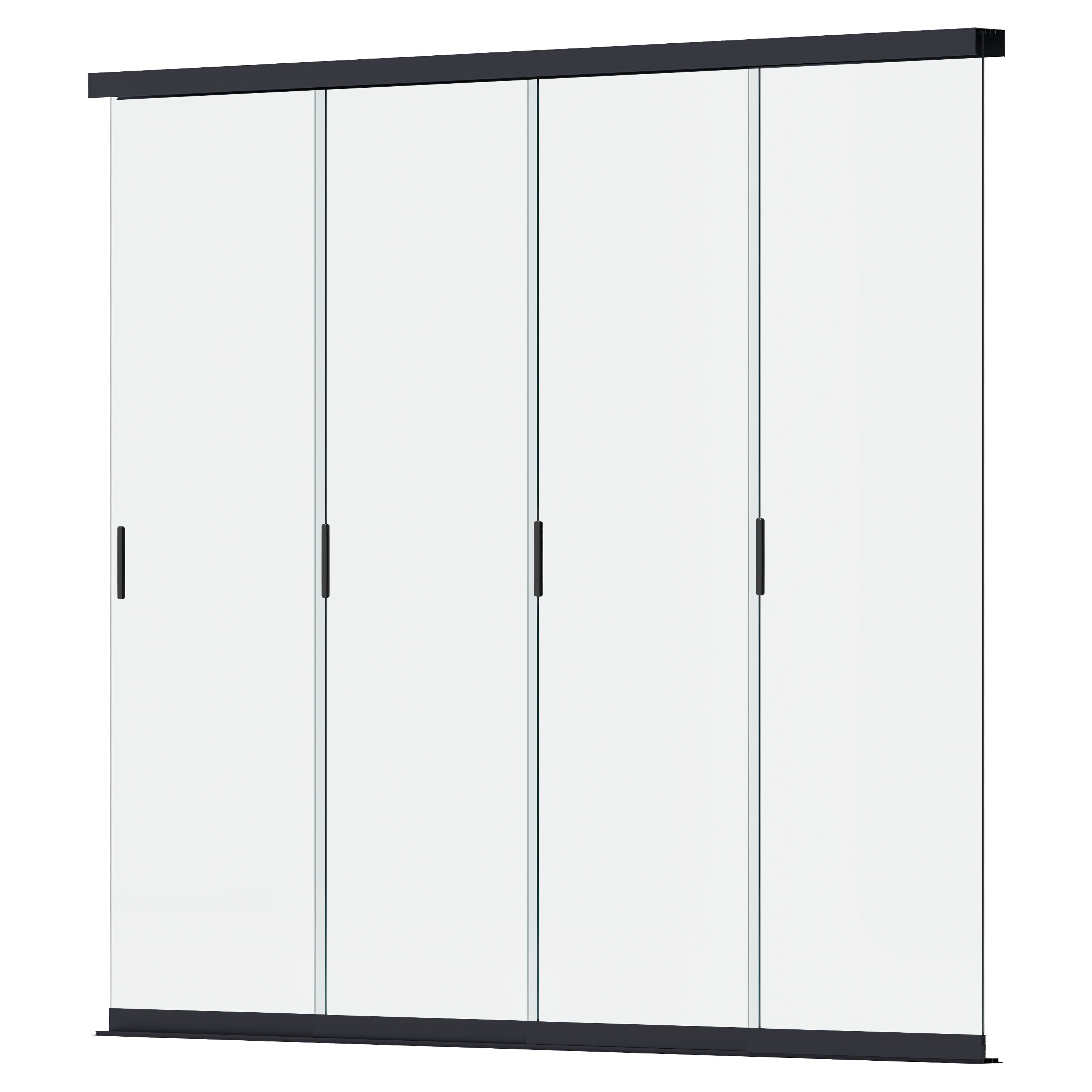 Sklenený posuvný panel pre pergolu ELEGANCE/DELUXE/FUSION 3m Antracit - Gutroof