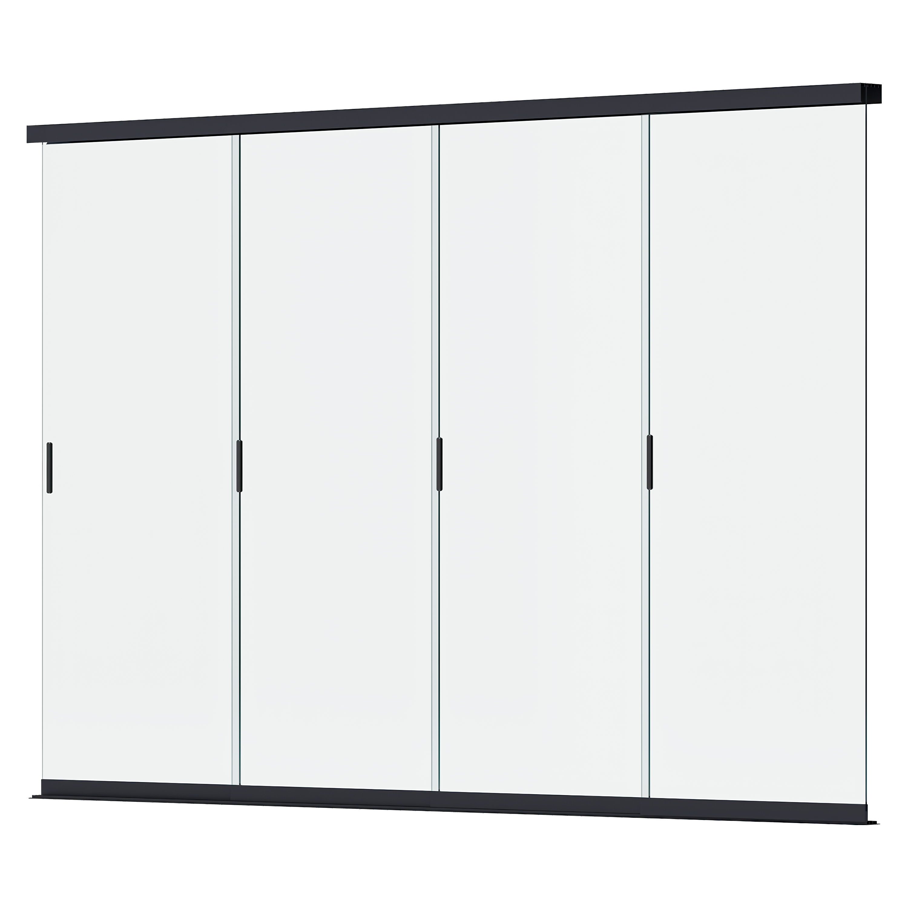 Posuvný sklenený panel pre pergolu ELEGANCE/DELUXE/FUSION 4m Antracit - Gutroof