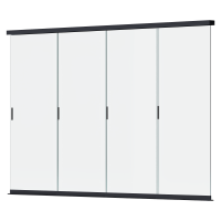 Posuvný sklenený panel pre pergolu ELEGANCE/DELUXE/FUSION 4m Antracit - Gutroof