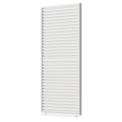 Biely lamelový panel s horizontálnym polohovaním pre pergoly ELEGANCE/DELUXE/FUSION 1.3 m Gutroof v pohľade z boku