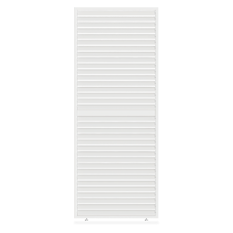 Biely lamelový panel pre pergoly ELEGANCE/DELUXE/FUSION s rozmermi 1 m na čiernom pozadí