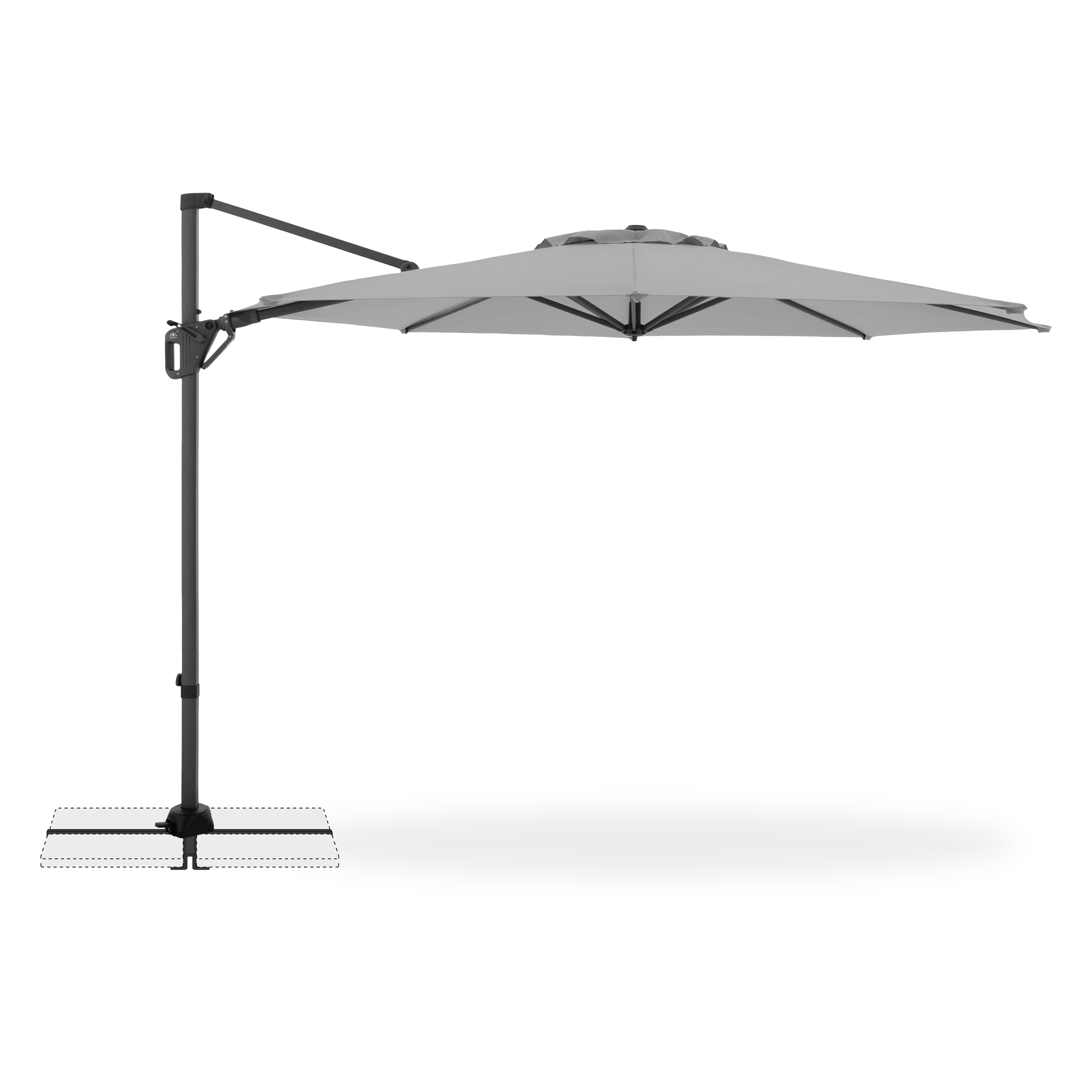 Záhradný dáždnik LIFE 310 SIDE Svetlosivý - Doppler