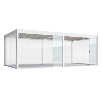 Sklenený posuvný panel na pergolu ELEGANCE/DELUXE/FUSION 3.6m White - Gutroof