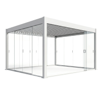 Posuvný sklenený panel k pergole ELEGANCE/DELUXE/FUSION 4m White - Gutroof