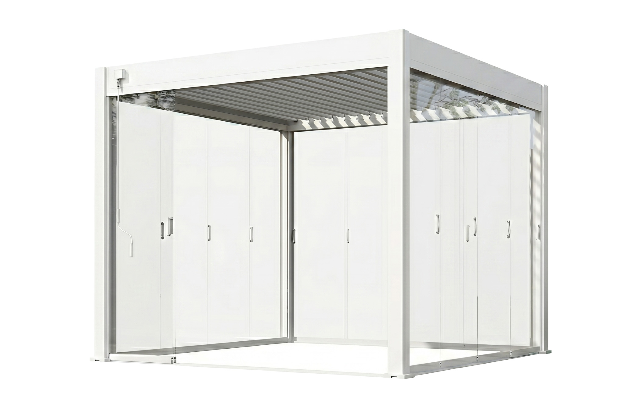 Posuvný sklenený panel pre pergolu ELEGANCE/DELUXE/FUSION 3m White - Gutroof