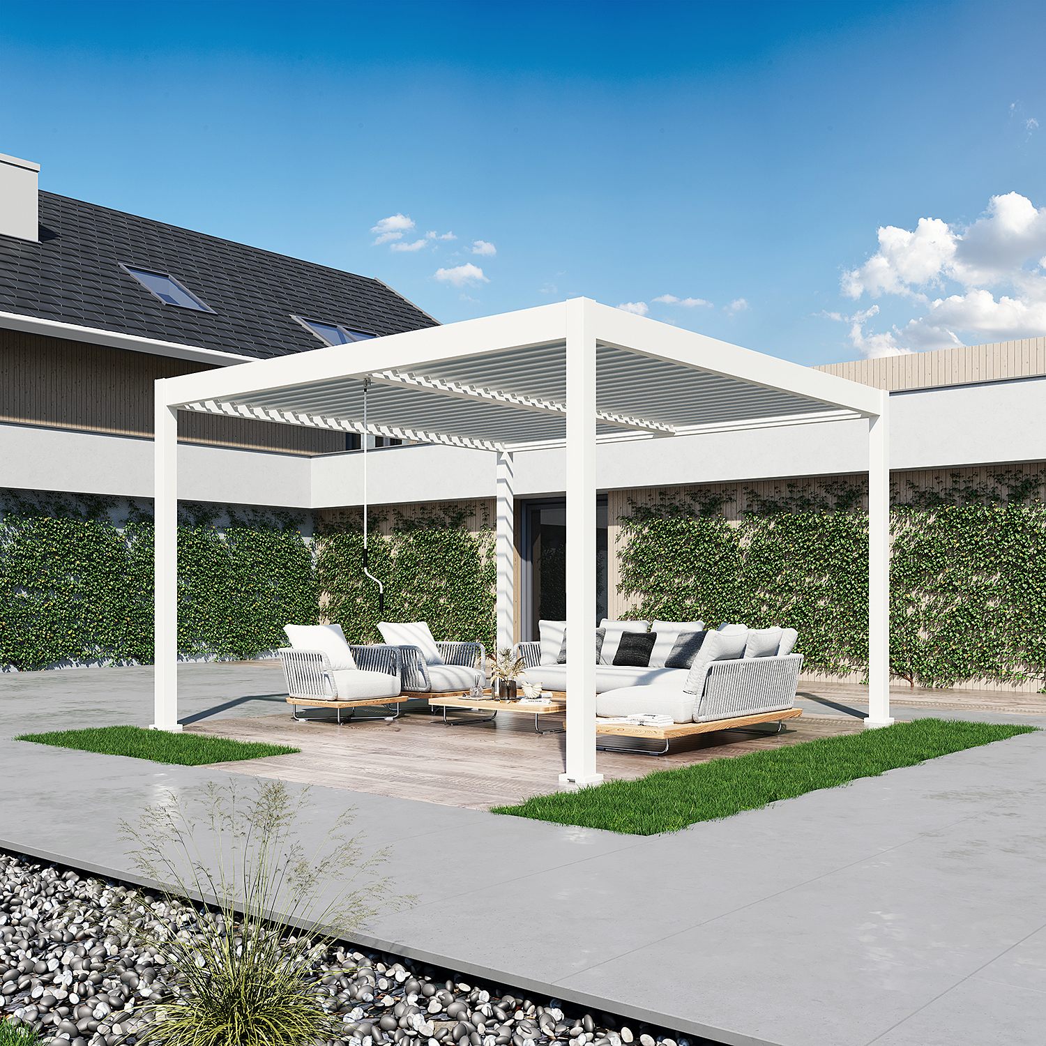 Záhradná pergola ELEGANCE DUO 3,6x4 antracit - Gutroof