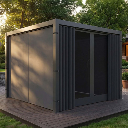 Sada 4 bočných závesov s moskytiérou k pergole PRIMARY 3x3 Anthracite - GUTROOF