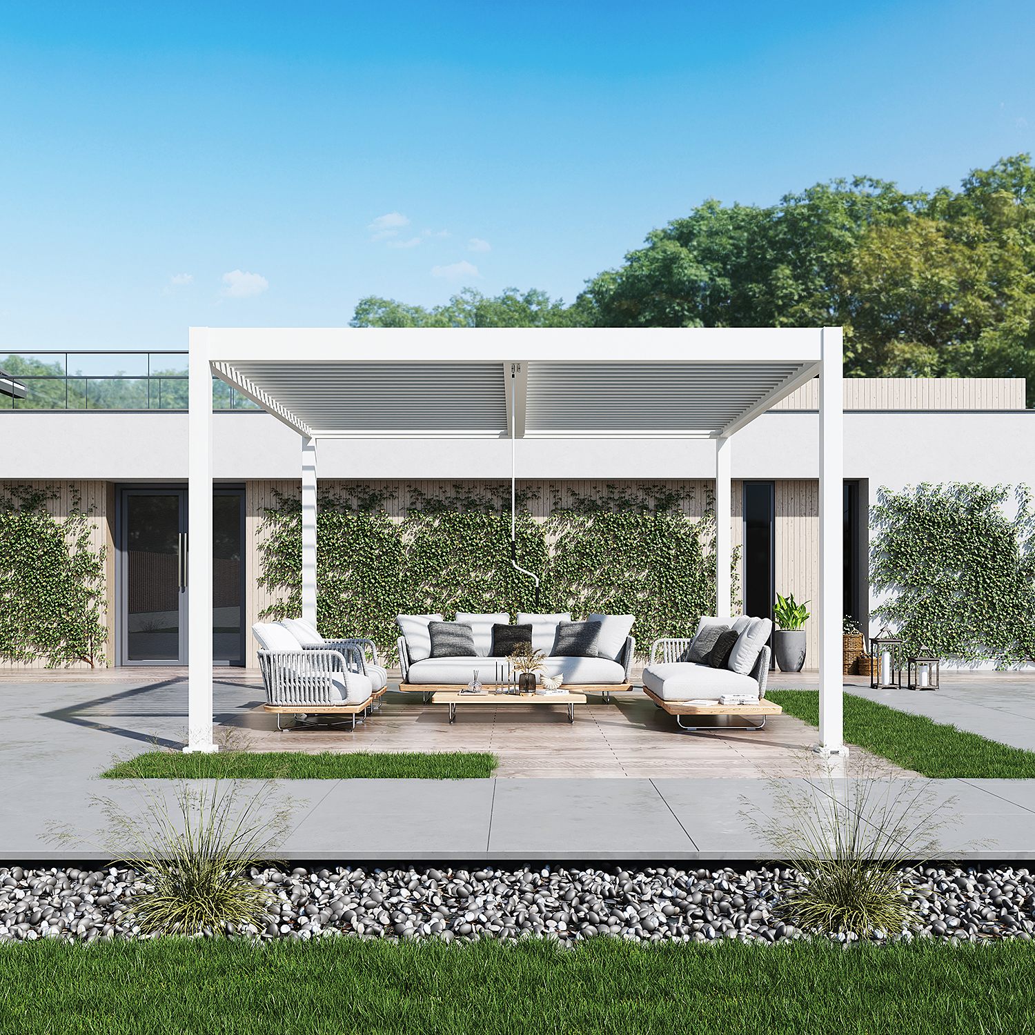 Terasová pergola ELEGANCE DUO 4x4 antracit - Gutroof