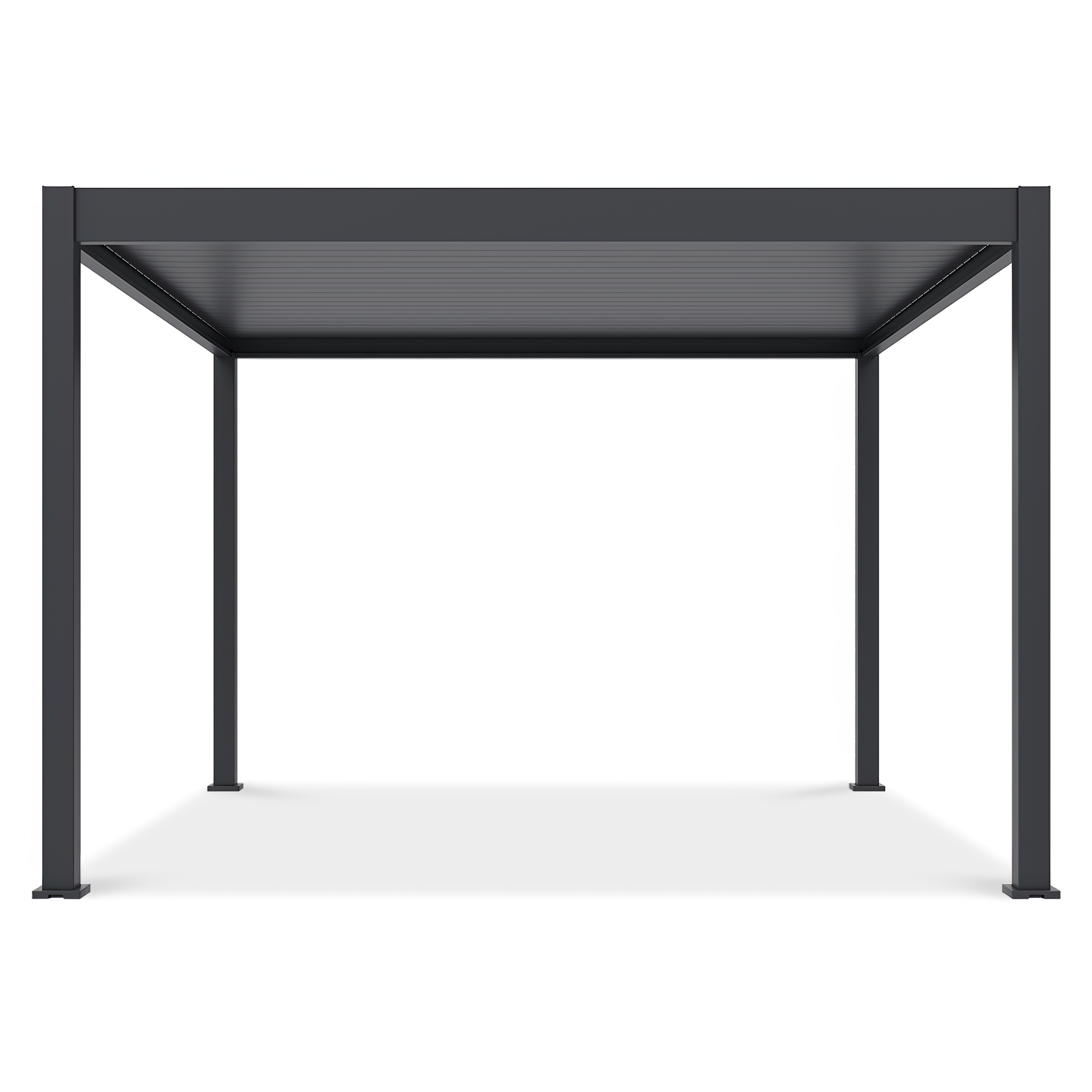Elektrická terasa pergola DELUXE AUTOMATIC 3,6x4 s LED osvetlením, Antracit - Gutroof