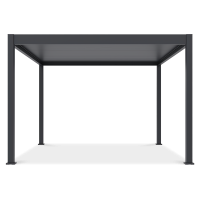 Elektrická terasa pergola DELUXE AUTOMATIC 3,6x4 s LED osvetlením, Antracit - Gutroof