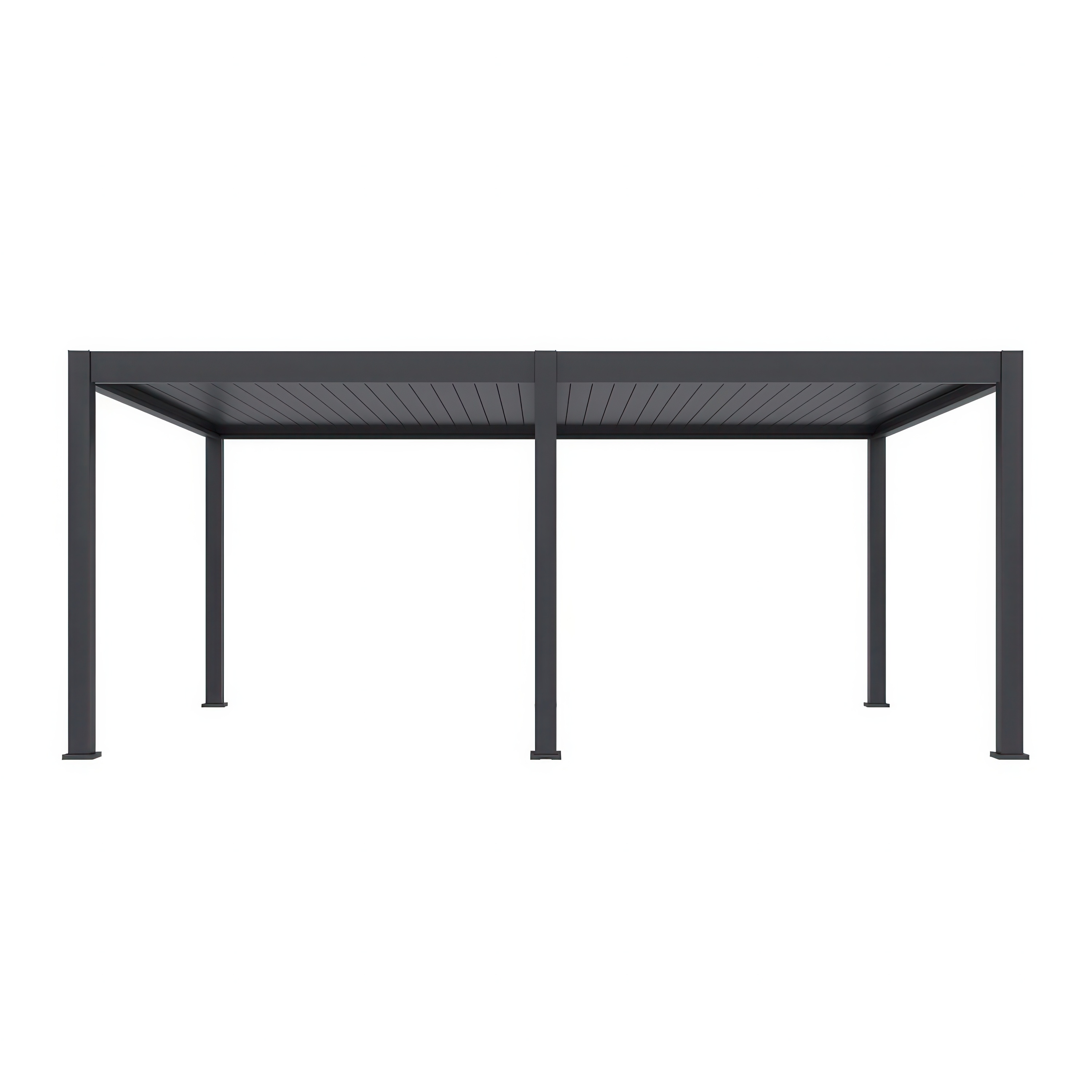 Pergola tarasowa Gutroof w ogrodzie przy domu, 4x6 z oświetleniem LED