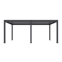 DELUXE PRO AUTOMATIC 4x6 elektrická terasová pergola s LED osvetlením, antracitová - Gutroof