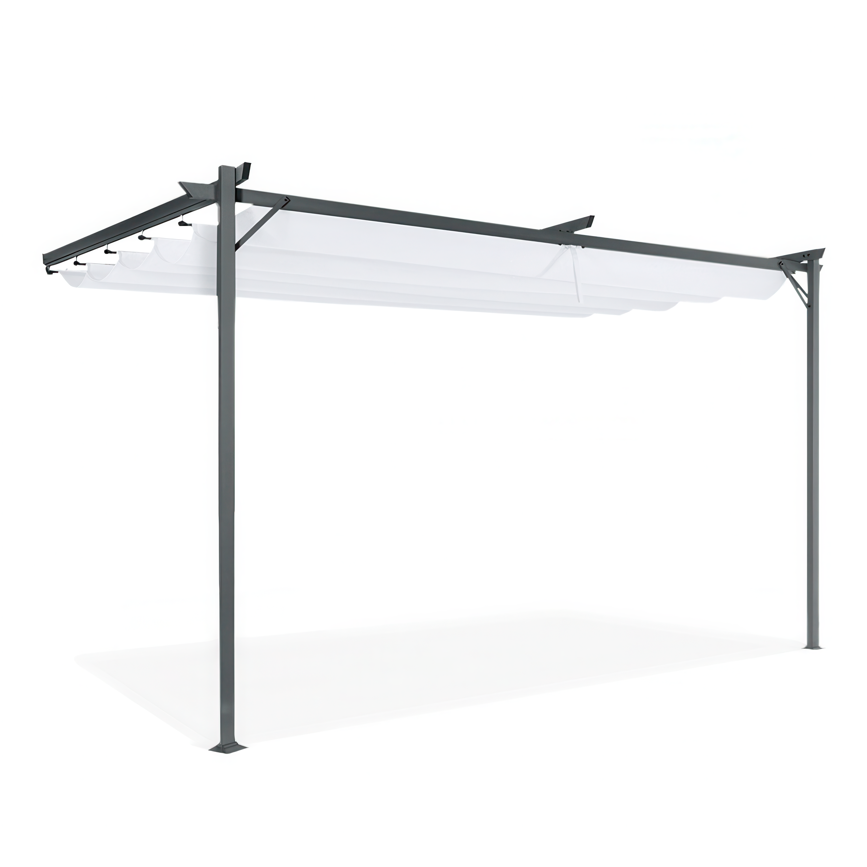 Pergola tarasowa przyścienna SPRINT WALL 4x2,7m Antracyt/Biały Hardmaister