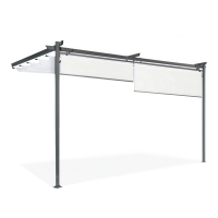 Nástenná terasová pergola SPRINT WALL PLUS 4x2,7 m antracitová/biela - HARDMAISTER