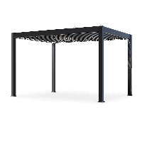 DELUXE PRO AUTOMATIC 3x4 elektrická terasová pergola s LED osvetlením, antracitová - Gutroof