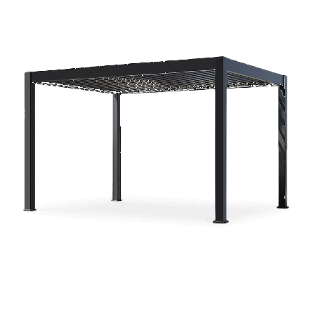 DELUXE PRO AUTOMATIC 3x4 elektrická terasová pergola s LED osvetlením, antracitová - Gutroof