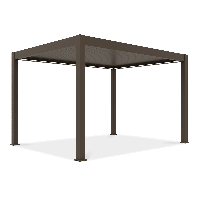 DELUXE PRO AUTOMATIC 3x4 elektrická terasová pergola s LED osvetlením, Taupe - Gutroof