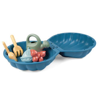 Dvojdielne pieskovisko s príslušenstvom Zelené 70x35x9 cm - Smoby